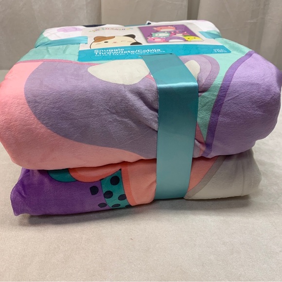 NEW Squishmallows Snuggle Throw Blanket axolotyl unicorn 50x70 in super soft - Picture 9 of 9